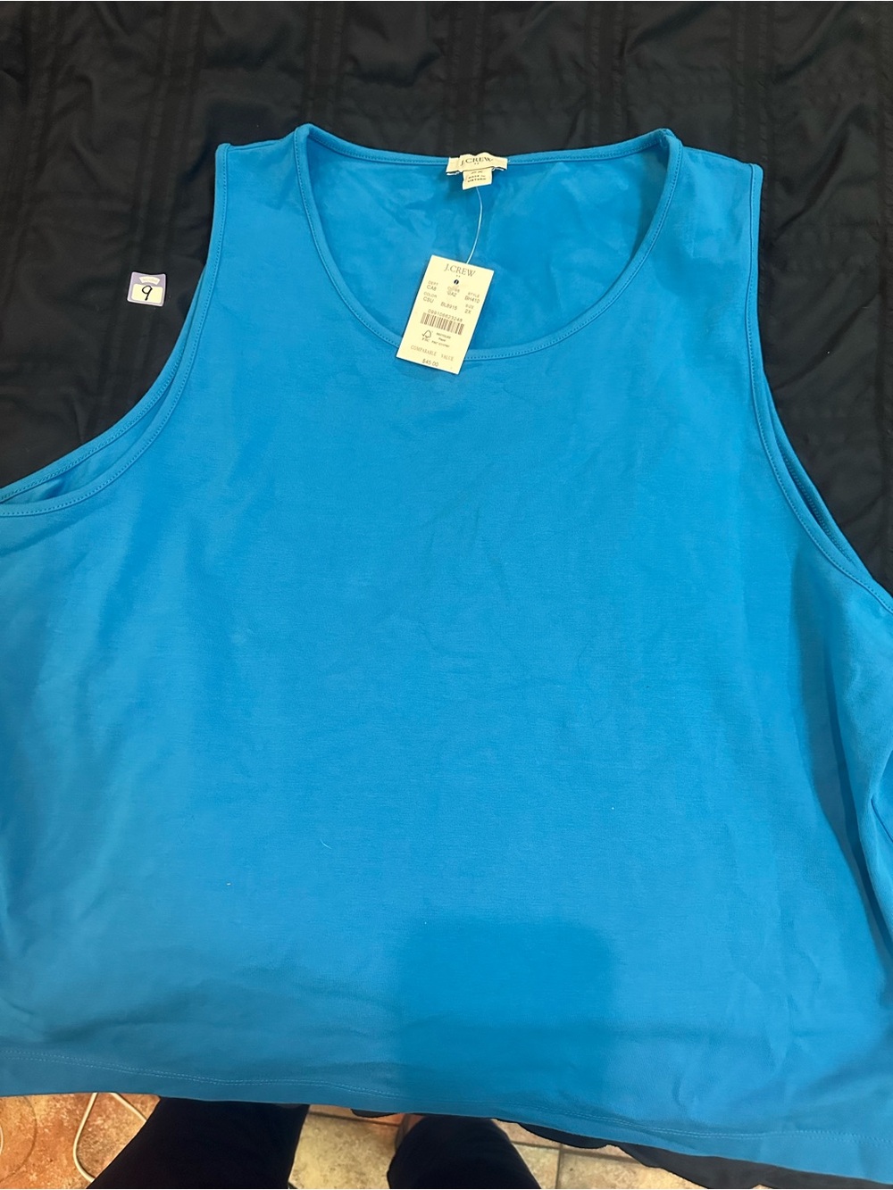 J. Crew Vibrant Turquoise Cotton Tank Top